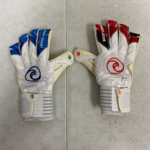 Vist Large View of Product Image Which is Used WEST COAST PHANTOM Soccer Goalie Gloves White 7