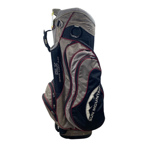 Vist Large View of Product Image Which is Used Sun Mtn DLX SPEED CART BAG Mens Cart Bag Grey And Red