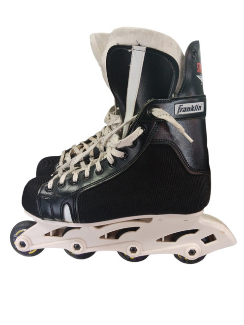 Vist Large View of Product Image Which is Used Franklin STREET THUNDER Senior Aggressive Skates Black Senior 12