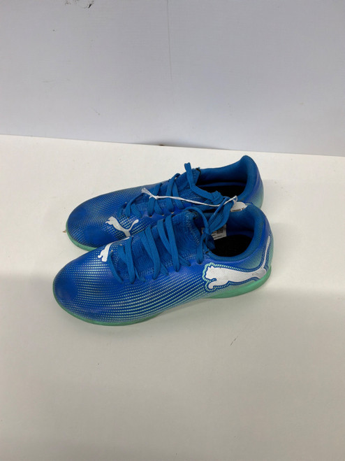 Vist Large View of Product Image Which is Used Puma Soccer Indoor Shoes Royal Blue Youth 13.0