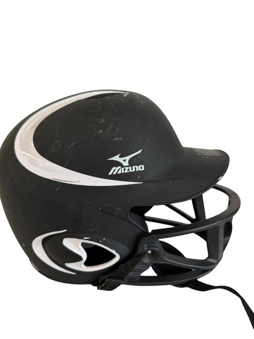Vist Large View of Product Image Which is Used Mizuno Batting Helmet w/Mask Black Fits all