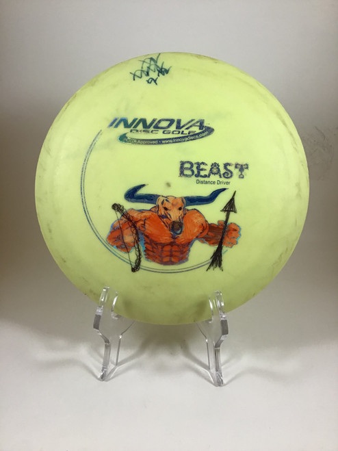 Vist Large View of Product Image Which is Used Innova DX BEAST Disc Golf Driver Yellow 174g