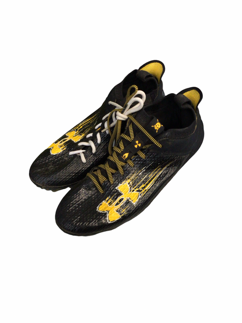 Vist Large View of Product Image Which is Used Under Armour Adult FB Cleats Black Senior 11.5