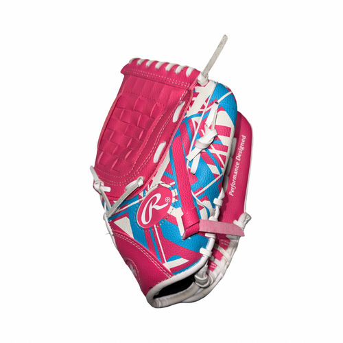 Vist Large View of Product Image Which is Used Rawlings REMIX BB/SB Glove RH Throw Pink 10 1/2"
