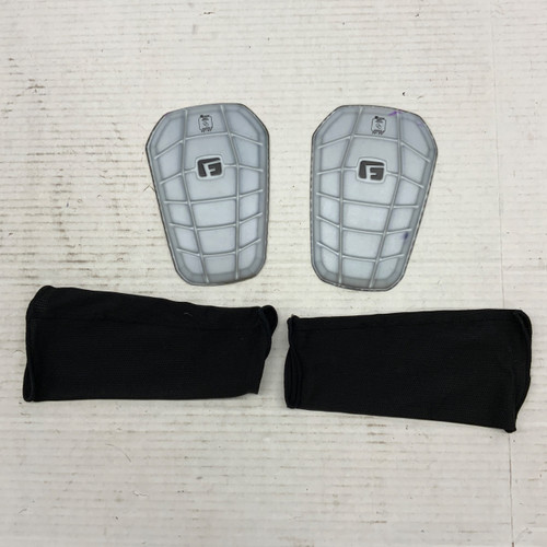 Vist Large View of Product Image Which is Used Soccer Shin Guards Adult White LG
