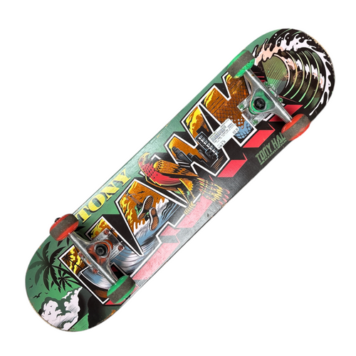 Vist Large View of Product Image Which is Used TONY HAWK SIGNATURE SERIES Complete Skateboard Green 8"