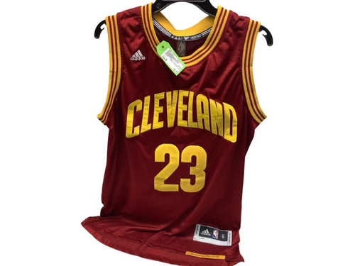Vist Large View of Product Image Which is Used Adidas LEBRON CLEVELAND JERSEY Basketball Adult Top Red SM