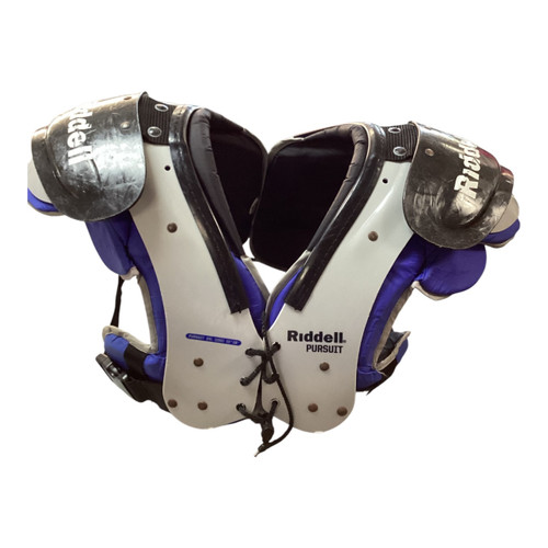 Vist Large View of Product Image Which is Used Riddell PURSUIT 2XL FB Shoulder Pads Silver 2X