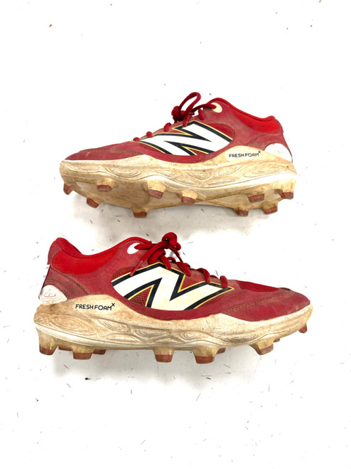 Vist Large View of Product Image Which is Used New Balance CLEAT BB/SB Cleats Red Senior 8