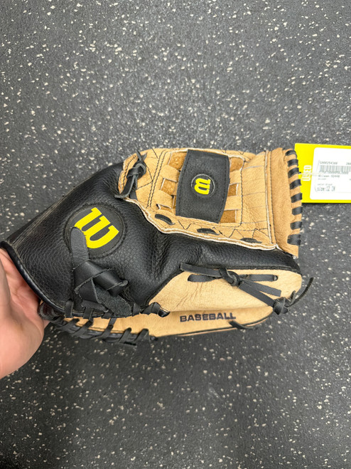 Vist Large View of Product Image Which is Used Wilson A2448 BB/SB Glove RH Throw Black 12"