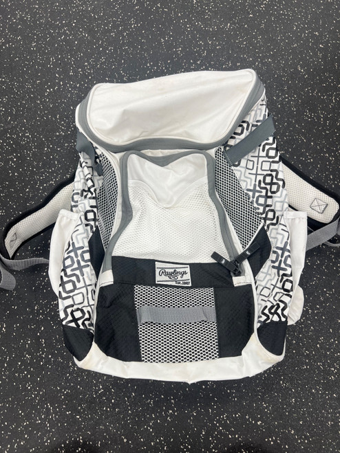 Vist Large View of Product Image Which is Used Rawlings BACKPACK BB/SB Player Backpack White