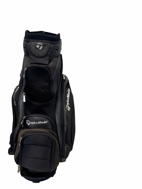 Vist Large View of Product Image Which is Used Taylormade 6-Way Golf Cart Bag Black w/ Rain Hood