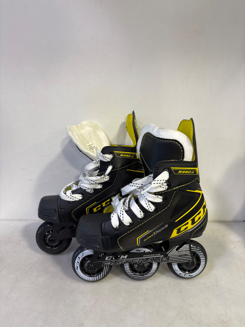 Vist Large View of Product Image Which is Used CCM SUPER TACKS 9350 Child Rec Fitness Skates Black Youth 12.0