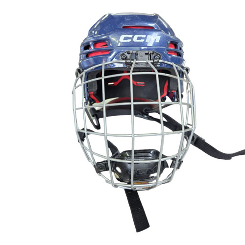 Vist Large View of Product Image Which is Used CCM TACKS 70 HELMET JR Helmet Cage Combo Navy Blue One Size