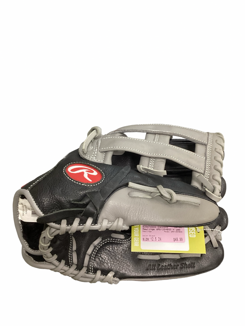 Vist Large View of Product Image Which is Used Rawlings WRS125HBGG BB/SB Glove RH Throw Black 12 1/2"