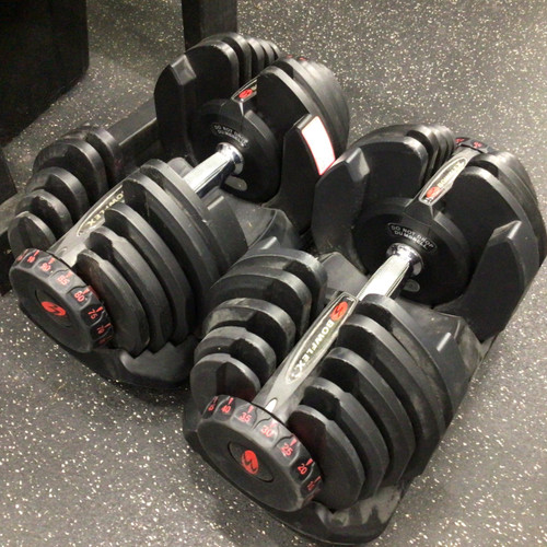 Vist Large View of Product Image Which is Used Bowflex 1090 10-90 LB ADJUSTABLE DUMBBELL Adj Dumbbells 5-90 LB