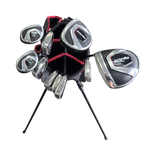 Vist Large View of Product Image Which is Used Top Flite XL MENS 10PC SET -NO PUTTER- Mens Package Set RH Black 10 Piece
