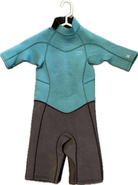 Vist Large View of Product Image Which is Used Billabong Junior Spring Wetsuit Teal JR 10