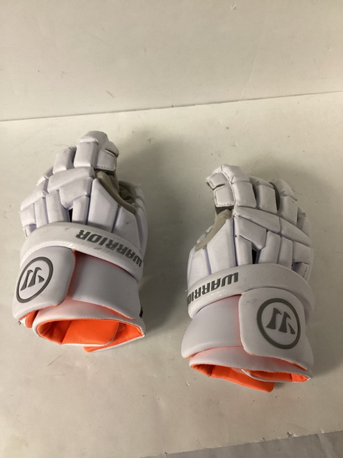 Vist Large View of Product Image Which is Used Warrior BURN Lacrosse Gloves Mens White LG