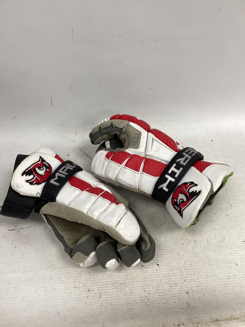 Vist Large View of Product Image Which is Used Maverik M6 Lacrosse Gloves Mens Red 13"