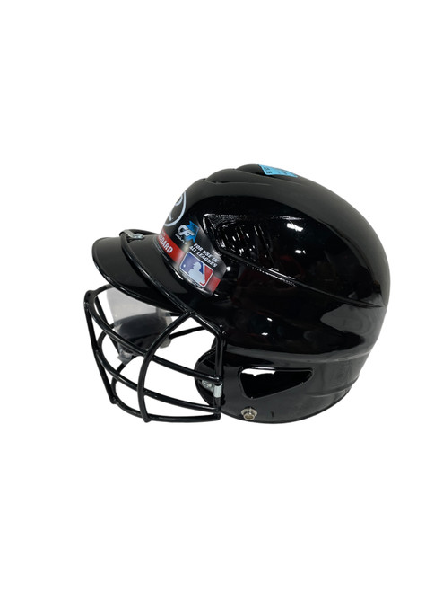 Vist Large View of Product Image Which is NEW Rawlings 6 1/2- 7 1/2 Batting Helmet w/Mask Black SM