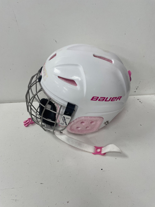 Vist Large View of Product Image Which is Used Bauer LIL SPORT Helmet Cage Combo White XS