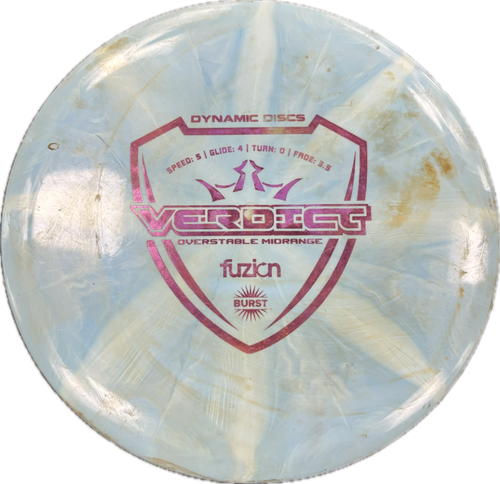 Vist Large View of Product Image Which is Used Dynamic Discs VERDICT Disc Golf Mid Range Carolina Blue