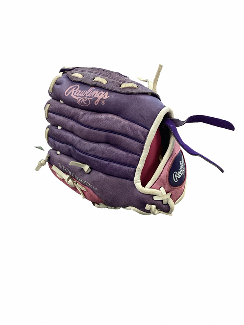 Vist Large View of Product Image Which is Used Rawlings HIGHLIGHT BB/SB Glove RH Throw Purple 10"