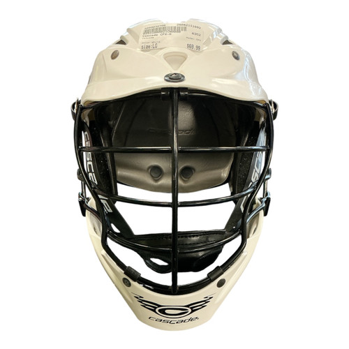 Vist Large View of Product Image Which is Used Cascade CPX Lacrosse Helmet White LG