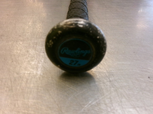 Vist Large View of Product Image Which is Used Rawlings CLOUT ALLOY+ BB/SB USA 2 5/8 Bat 27"