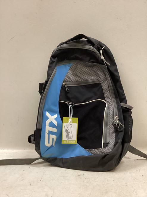 Vist Large View of Product Image Which is Used STX Player Backpack Black And Carolina Blue