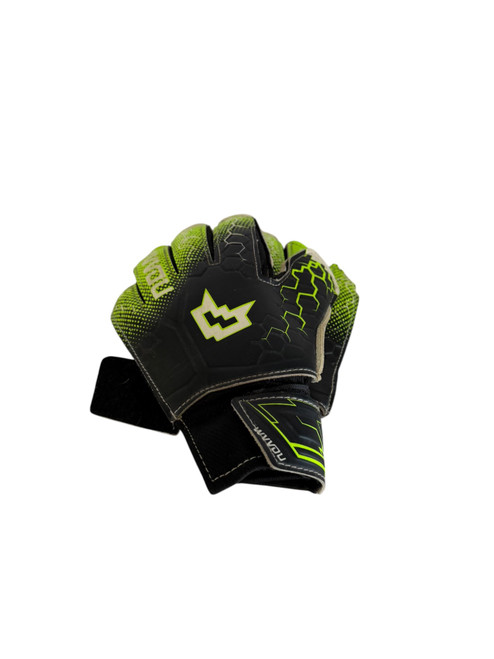Vist Large View of Product Image Which is Used WVVOU Soccer Goalie Gloves Black And Green 6