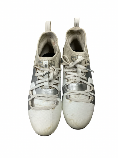 Vist Large View of Product Image Which is Used Under Armour Jr FB Cleats White Junior 03.5