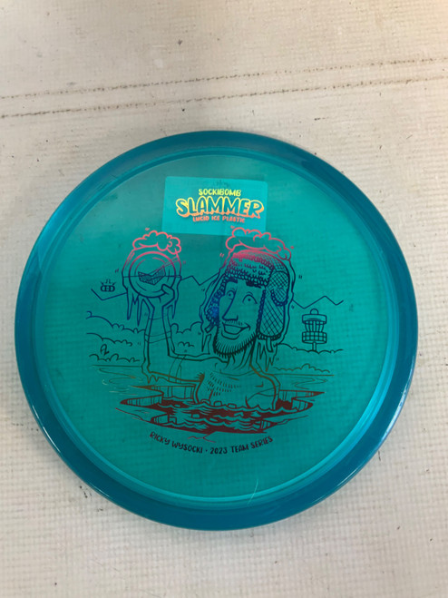 Vist Large View of Product Image Which is Used Dynamic Discs SLAMMER Disc Golf Mid Range Teal 175g