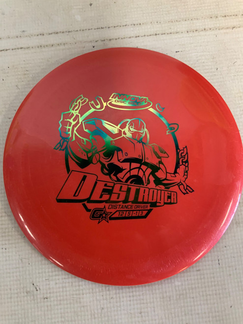 Vist Large View of Product Image Which is Used Innova DESTROYER G STAR Disc Golf Driver Red 171g