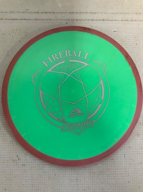 Vist Large View of Product Image Which is Used Axiom FIREBALL Disc Golf Driver Green 173g
