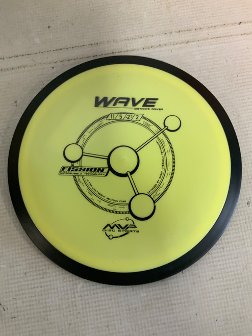 Vist Large View of Product Image Which is Used MVP WAVE FISSION Disc Golf Driver Yellow 168g