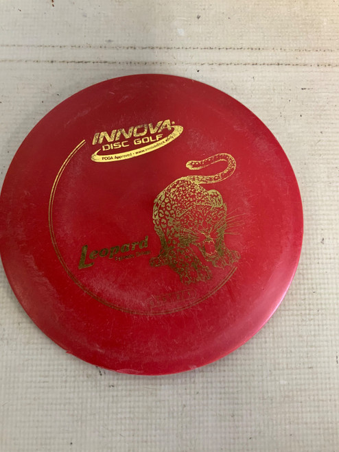 Vist Large View of Product Image Which is Used Innova LEOPARD Disc Golf Driver Red