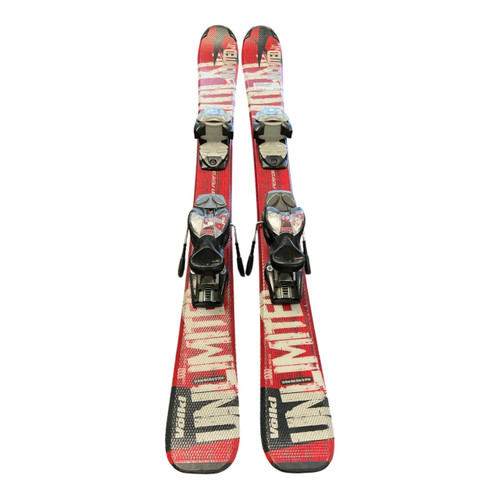 Vist Large View of Product Image Which is Used Volkl UNLIMITED JR Boys DH Ski/Binding Red 100 cm