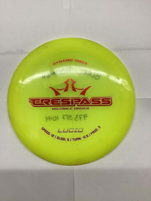 Vist Large View of Product Image Which is Used 178g Dynamic Discs TRESPASS Disc Golf Driver Yellow