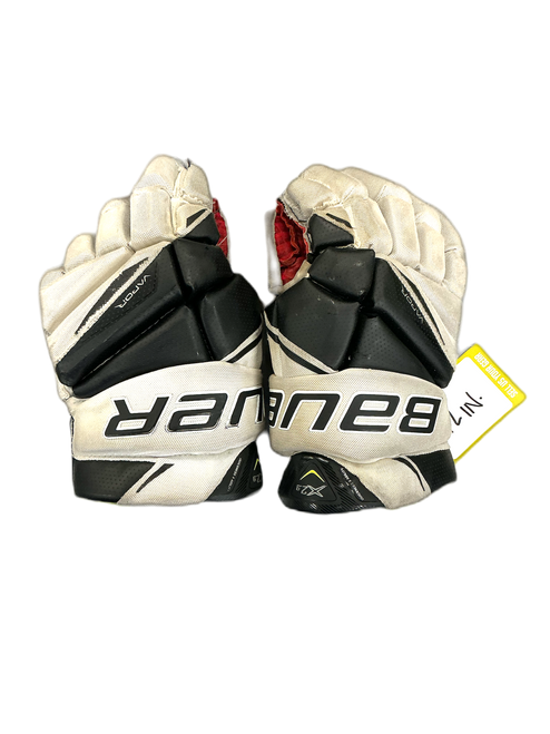 Vist Large View of Product Image Which is Used Bauer X2.9 Junior Gloves White 12"