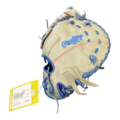 Vist Large View of Product Image Which is Used Rawlings SPL115FF BB/SB First Base LH Throw Grey 11 1/2"