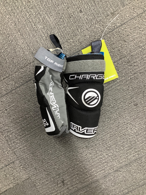 Vist Large View of Product Image Which is Used Maverik CHARGER Lacrosse Arm Pads/Guards Black SM