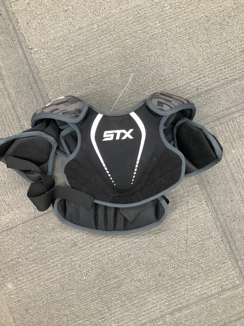 Vist Large View of Product Image Which is Used STX STALLION 75 Lacrosse Shoulder Pads Black XS