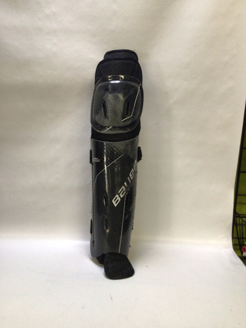 Vist Large View of Product Image Which is Used Bauer SHIN GUARDS Intermediate Shin Guards Black 20"