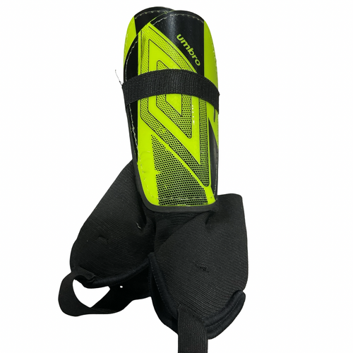 Vist Large View of Product Image Which is Used Umbro Soccer Shin Guards Junior Green MD