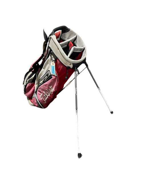 Vist Large View of Product Image Which is Used Titleist 4-WAY STAND BAG Mens Stand Bag Red
