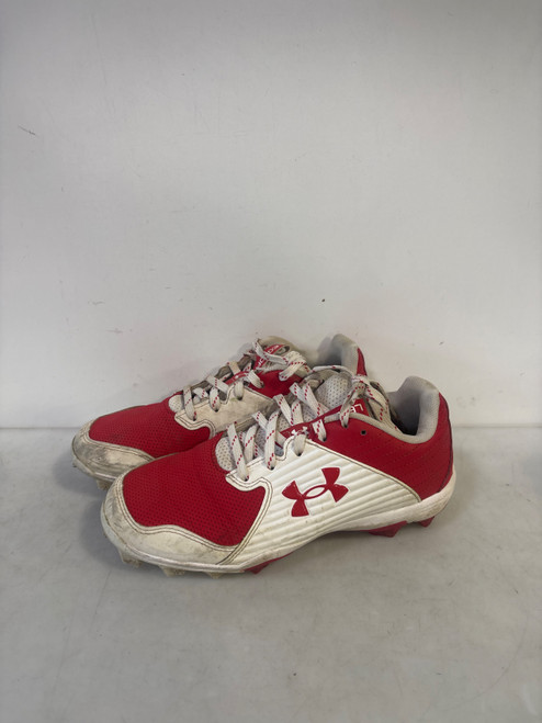 Vist Large View of Product Image Which is Used Under Armour LEADOFF BB/SB Cleats Red Senior 5.5