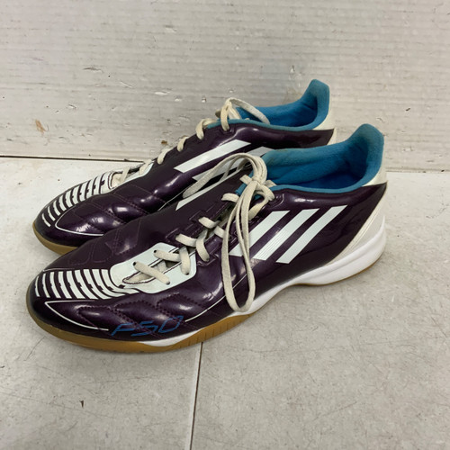 Vist Large View of Product Image Which is Used Adidas Soccer Indoor Shoes Purple Senior 9