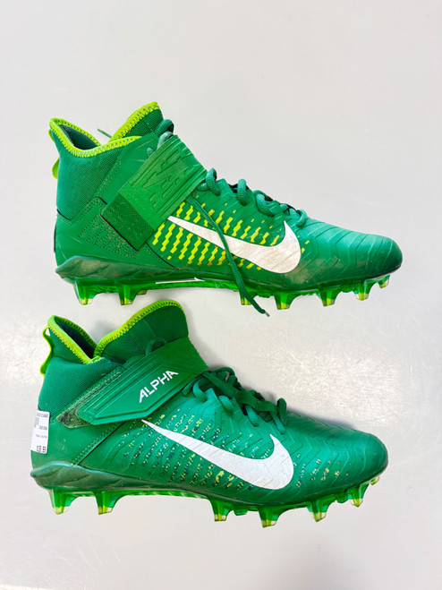 Vist Large View of Product Image Which is Used Nike ALPHA Adult FB Cleats Green Senior 10.5